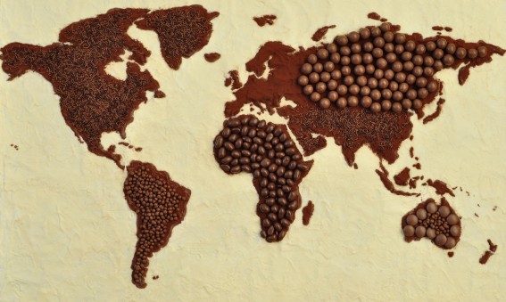 planisphère en chocolat