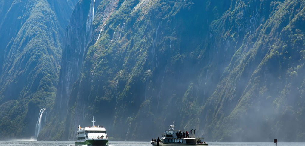 Croisière dans le fjord de Milford Sound en Nouvelle Zélande