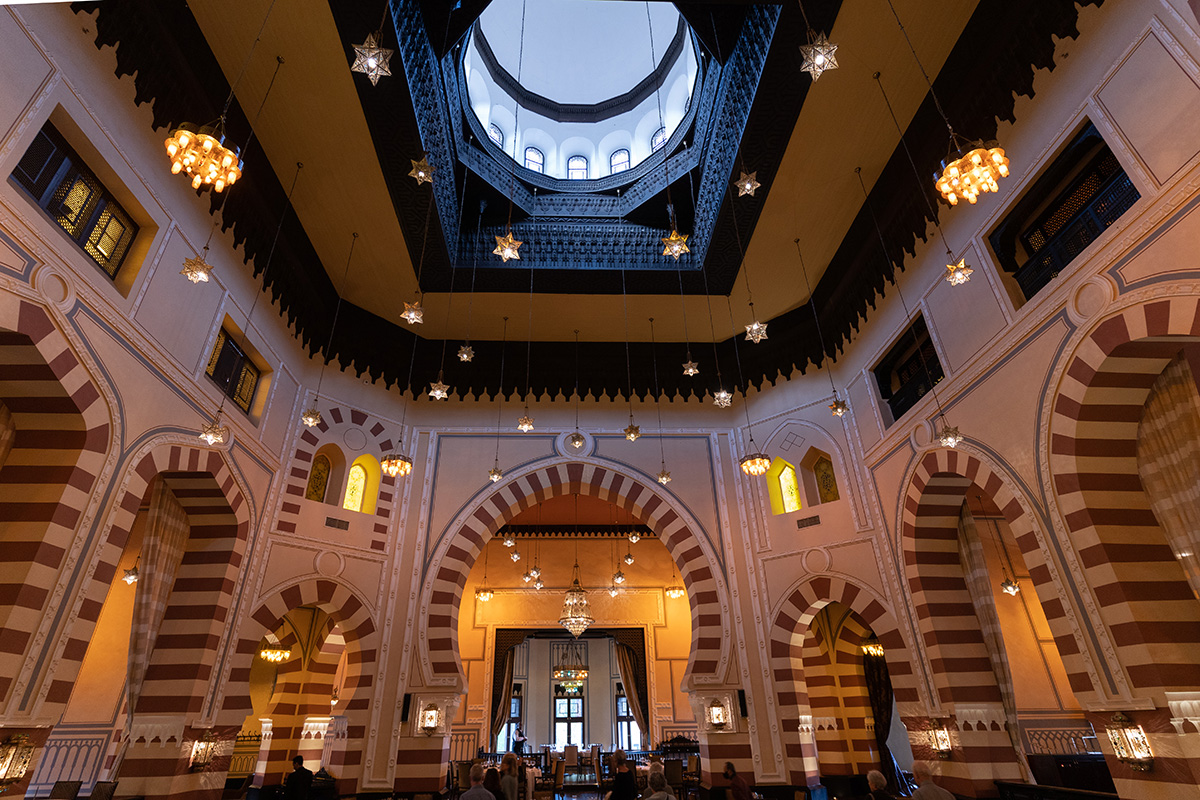 La salle du dîner de l'hôtel Old Cataract, où séjourna Agatha Christie.