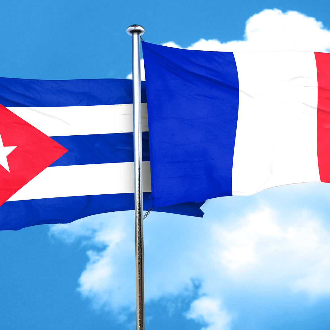 Drapeaux France - Cuba
